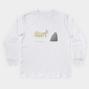 Angry capricorn Kids Long Sleeve T-Shirt